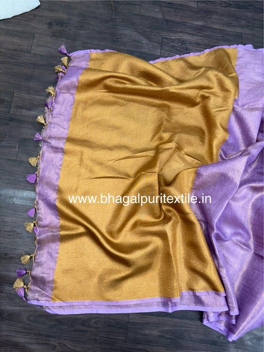 Lavender Dreams Tissue Linen Saree