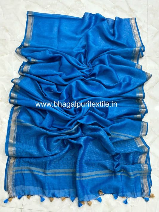 Silk linen saree