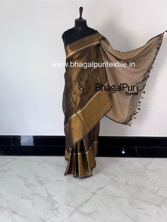 Linen Temple Bliss Weave Saree