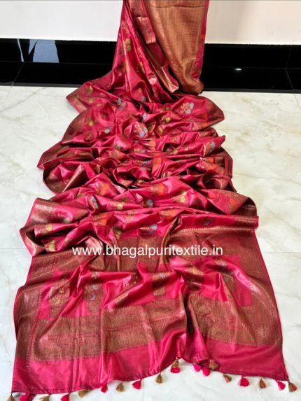 Tussar Munga Banarasi Silk Saree (Search Code-10164)