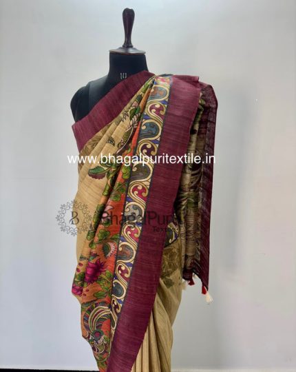 RangLeela – Tussar Ghicha Digital Print Saree (Search code-1093)