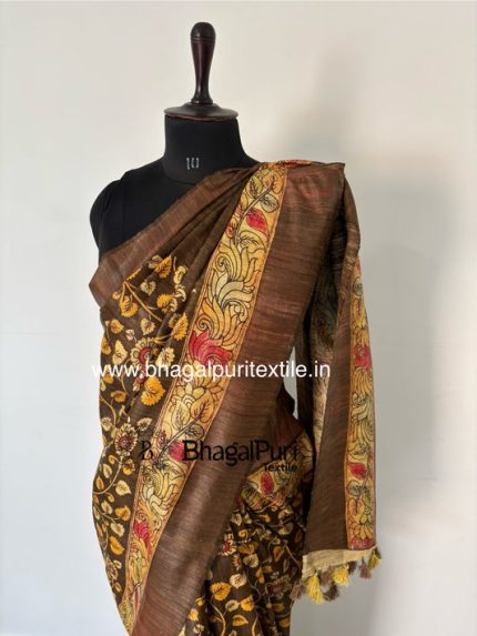 GicchaAura – Tussar Silk Saree with Modern Prints (Search code-1094)