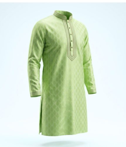 Mint Green Jacquard  Men’s Kurta