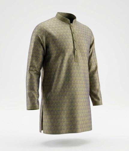 Purple with gold  Jacquard Men’s Kurta